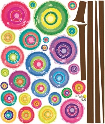 Opiniones de Árbol pintado - Círculos de colores - Mural - Wall Sticker