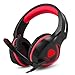Produktbild BUTFULAKE Gaming Headset, Audio Stereo Bass mit LED, Kopfhörer mit Controller Praxis, kompatibel für PS4, Xbox One, PC, Laptop, Tablet, Smartphone … (Rot)