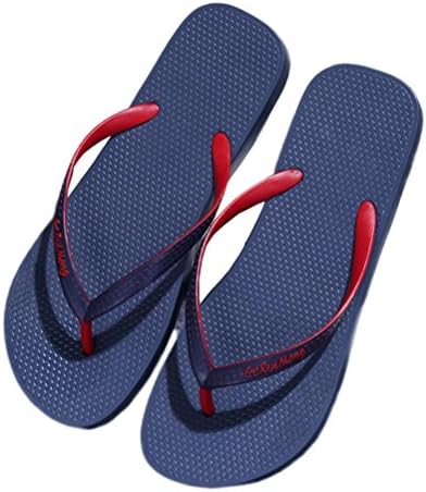 Men's Flip-Flops Beach Sandal for Male Outdoor Design Comfortable Waterproof Non-slip Slippers, Blue, UK 7/EU 40