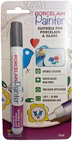 Silver Porcelain Painter Pen 3mm Nib - Personalise Dinnerware such as Porcelain Plates and Mugs Permanently (Silver)