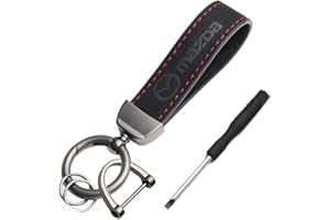 Bigroup - Porte-clés en cuir véritable pour voiture - Accessoires en métal pour hommes et femmes