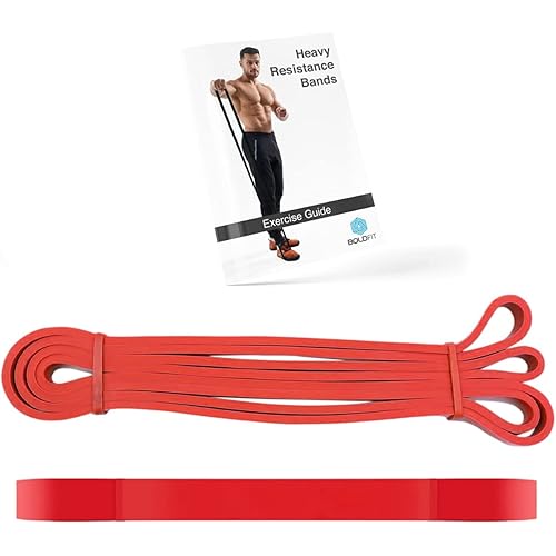 Boldfit Heavy Resistance Band for Workout Exercise & Stretching Pull Up Bands For Home Exercise & Gym Exercise Bands for Men & Women Resistance Tube Loop Bands Toning Bands - Red ( 7-15 Kg)