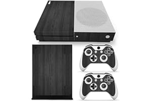 Morbuy Xbox One S Skin Console Vinyle Autocollant Decal Sticker and 2 Manette Skins (Wood Black)