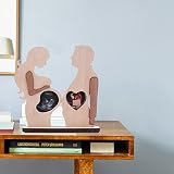 Giftgarden Baby Bilderrahmen aus Holz für Ultraschallbild und Liebespaarfoto - 3