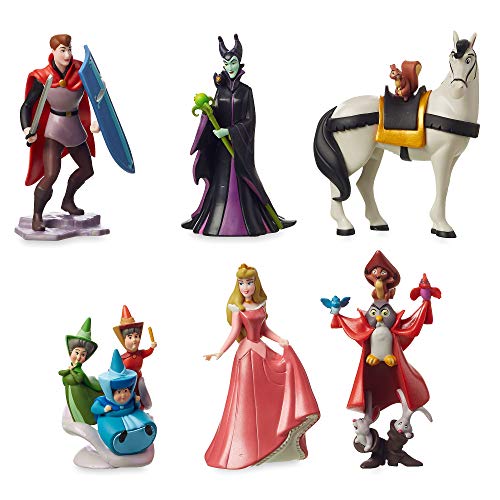 Disney PLAYSET 6 Personaggi LA Bella ADDORMENTATA Maleficent Principe Filippo