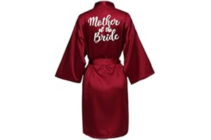 JPHCHSC Maid of honor Bride Robe Mother of bride Robe Dressing Gown for Women Bridesmaid Robes Short Bridal Morning Robes
