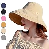 marcas de patinetas grandes Sombrero de verano en diseño único: El color externo está de moda, mientras que el color beige interno es muy adecuado. El cordón extraíble de la barbilla se asegura de que usted pueda usar el sombrero durante los días de viento.