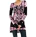 Produktbild Damen Printed Sweatshirts ZEZKTFloral Outerwear Langarm Plus Größe Langarmshirt Schwarz Casual Top (M, Rosa)