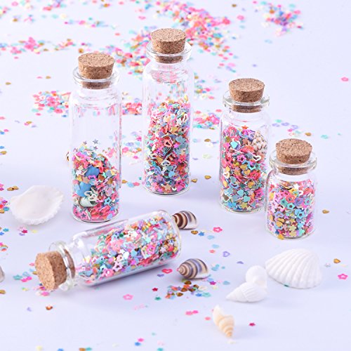 eBoot Multi Formen Glitter Konfetti Bunt Pailletten für DIY Handwerk, Nagelkunst und Dekoration, Mehrfarbig, 100 Gramm - 4