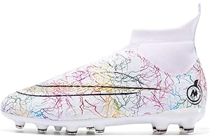 Hmhnsya Scarpe da Calcio da Uomo Scarpe da Calcio Spike da Allenamento Professionali Scarpe da Calcio Alte alla Caviglia per Bambini Sneakers Unisex