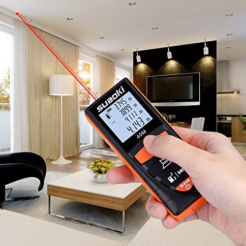 SUAOKI D8 Laser-Entfernungsmesser 0.2~40M ,+/- 2mm Messgenauigkeit , Laser Distanzmessgerät mit LCD Display Entfernungsmessergerät - 2