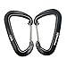 Produktbild NatureFun 12 KN Aluminium Wire Gate Karabiner, Strapazierfähige, 2.645-Pfund Bewertung für Hängematten, Angeln, Verschließen von Hundeleinen und Gurt, Camping, Fotografie, Schlüsselketten, Wandern & Zweckmäßigkeit (Set von 2)