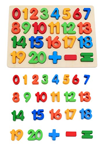 KanCai Puzzle di Legno Bambini Puzzle dei Numeri 1-20 Gioco per Enfants Puzzles Éducation précoce Jouets