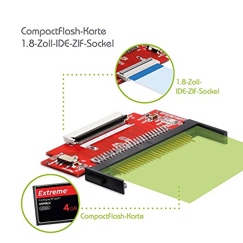 adaptare 48013 Adapter CompactFlash-Karte auf 1,8-Zoll IDE ZIF-Anschluss - 4