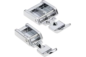 YUVKIN Lot de 2 Pied de Biche Machine a Coudre pour Fermeture Éclair Pied Presseur Universel à Clipser Accessoires Compatible avec Singer Brother Janome
