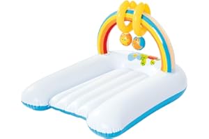 Bestway 52241 | Up In & Over - Fasciatoio Gonfiabile con Arcobaleno e 2 Giochi, 81x63x46 cm
