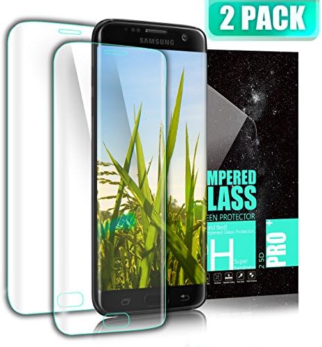Kiomi Galaxy S7 Edge Screen Protector, [2 Pack] Galaxy S7 Edge Tempered Glass 3D Full Coverage Screen Protector, 9H Scratch Resist Hardness, Ultra Clear, Anti-Fingerprint HD Protection Film