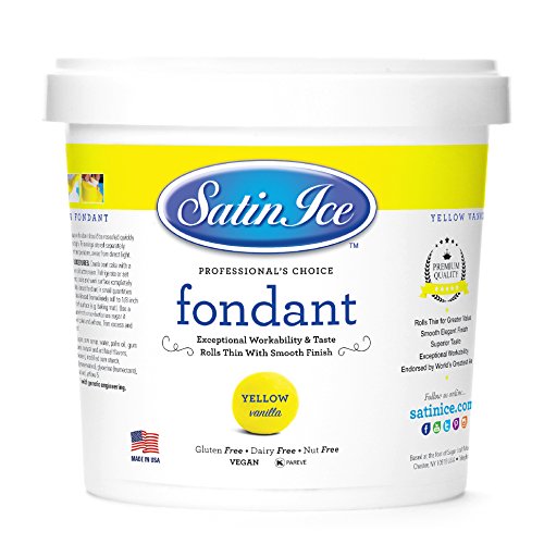 Satin Ice Fondant Amarillo sabor Vainilla 1kg