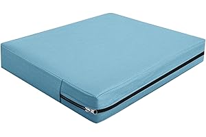 SYLC Exterior Funda De Cojín con Cremallera, Impermeables Funda De Asiento para Terraza De Jardín, Protectores De Muebles para Ratán Palet Tumbona (Grey-Blue,150×45×8cm)