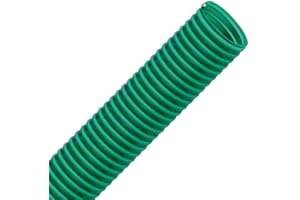 VALEKNA FLEXTUBE GR Ø 63mm (2 1/2") vendu au mètre, Tuyau spirale en PVC comme tuyau d'aspiration et de refoulement, poids moyen, flexible, vert, transparent