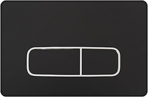 Mendorio Placca di Comando WC, Compatibile con Geberit Sigma, UP300 e UP320,Nera Opaco Piastra Doppio Scarico, Dimensioni 243×163 mm, Completa di Set di Leve di Scarico e Telaio di Montaggio(Nero).