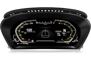 FAJSE Tableau de bord digital 12.3'' LCD pour BMW X5 E70 X6 E71 (2006-2013) Tableau de bord Compteur de vitesse