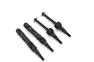XBERSTAR Eje de transmisión delantero y trasero RC para MJX Hyper Go 1/14 14209 14210 RC delantero y trasero de metal CVD accesorios de actualización (negro)