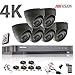 Produktbild HIKVISION CCTV-Kit DVR 8-Kanal 1080P & 6X Sony 2.4 MP CMOS TVI 1080P Full HD grau Dome CCTV-Kameras IR 20 m Nachtsicht Fernsicht P2P Sicherheitskamerasystem