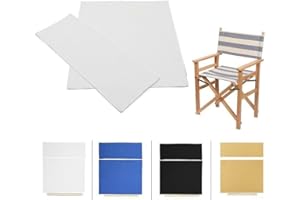 Drhomeam Juego de 2 fundas de asiento lavables para silla de director, funda de lona de repuesto para silla de artista de maquillaje, al aire libre, camping, pesca, fundas de silla ()