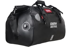 Greanthour Sacchetto asciutto moto-Borse da sella impermeabili per motociclette e bagagli con chiusura a rullo，Grande Spazio di Immagazzinaggio，Escursionismo, Ciclismo, Viaggio(Nero, 40L)