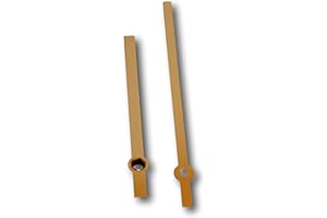 Uhren Pevak® Uhrzeiger Golden 67mm/47mm passend für Junghans W838 W817 Quarz Zeiger mit Eurolochung (01114/1)