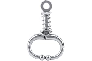 RAGUSO Edelstahl Bull Nose Ring Kuh Vieh Nasen Zange Vieh Nasenringe Verriegelung Bull Ring Zubehör Landwirtschaftliche Ausrüstung(Federtyp)