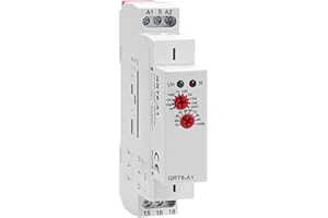 JADESHAY Time Delay Relay GRT8-A1 Single Function Mini Power on Delay Time Relay with Delay 0.1s - 10days LED Indicator Din Rail Mount Switch-on Timer for Heating, Fan and Automation System (AC 220V)