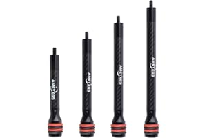 SHARROW Tir à l'arc Stabilisateur d'arc de Carbone Tige d'extension Barre d'équilibre Barre Latérale Stabiliser 6" 8" 10" 12" Stabilisateur de Carbone pour Arc à Poulies et Arc Classique