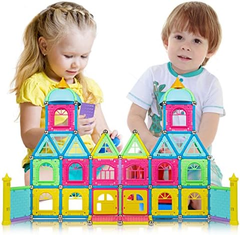158 Magnetic Building Sticks Set | Safe, Non-Toxic Colourful Construction Toys | Educational Learning Toy To Enhance Creative Thinking & Fine Motor Skills | Excellent Gift | Magnetic Rods Building Kit
