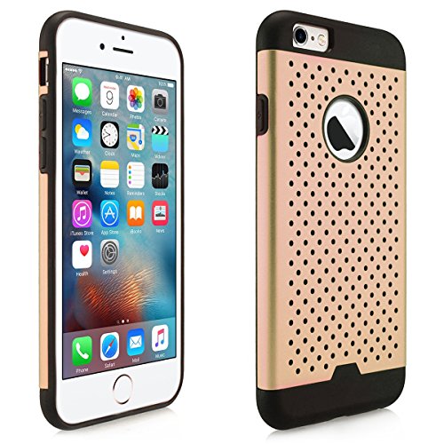 Alienwork Case for iPhone 6 Plus/6s Plus champagne gold Bumper Cover Shock Proof Aluminium gold AP6SP18-03
