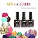 Yaoshun Top Coat Base Gel Nail Polish UV LED Soak Off Clear Color Lacquer Shiny Finish Varnish 10ML 2PCS (T+B)