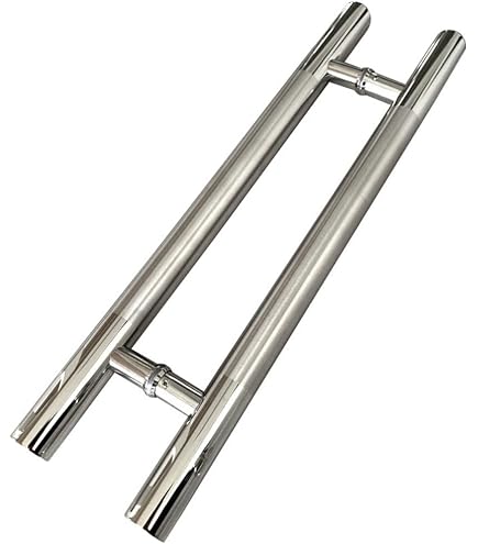 Pair Of Large Stainless Steel T Bar Door Pull Handles - 36 Inch / 900mm For Entrance Doors - View #2