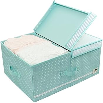 THEE Faltbare Aufbewahrungsbox mit Deckel Stoffkiste Ablagebox