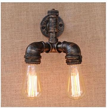FANGYAO@ Retro 2 lights metal Water pipe vintage loft wall lamp with led bulb lights