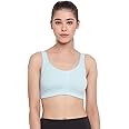 Enamor Women's Cotton Sports Bra - Low Impact, Non-Padded, Non-Wired, Full Coverage, Soft Hold Straps with Gentle Support