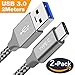 Price comparison product image USB-C Cable, BrexLink USB A to USB C 3.0(2 meters 2 Pack)Nylon Braided USB C Fast Charger for Nintendo Switch, Google Pixel, LG V30 G6,G5, Oneplus 5, Macbook, Samsung Galaxy Note 8, S8, S8 plus (Grey) (2 Pack, Grey)