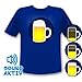 Produktbild Leuchtendes Bierglas Party Shirt/Bierkrug LED T-Shirt Fasching Karneval Oktoberrfest (m)