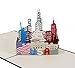 Produktbild USA Skyline - 3D Karte / Pop-Up Karte / Klappkarte als Reise-Gutschein, Geburtstagskarte, Geldgeschenk, Grußkarte, Glückwunschkarte, Gutschein-Karte, Urlaubskarte, Dankeskarte, Geschenkkarte, Andenken, Souvenir, Amerika, New York