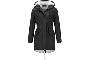 YYNUDA Wintermantel Damen Warm Gefüttert Winter Parka Mittellang Winterjacke Winterparka mit Fellkapuze Dicke Coat Große Größen