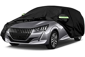 RASHION Bâche Voiture Étanche Compatible avec 2012-2024 Peugeot 208 Hatchback Active Signature Tech Edition GT-Line, Housse de Protection Voiture Extérieur Respirante Contre Pluie Soleil Poussière