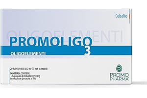 PROMOPHARMA Promoligo 03 - Cobalto - Oligoelementi Essenziali - Cobalto, per le disfunzioni - senza glutine - 20 fiale da 2 ml