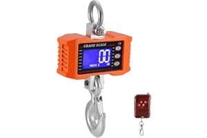 Tanniws 1T Hängewaage Wiederaufladbare digitale Kranwaage mit Fernbedienung 1000kg hochpräzise elektronische Hängewaage Industrielle schwere Hakenwaage (Blau-1T)