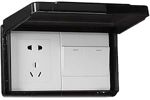 Luxylei Caja de Cubierta de Interruptor 86 Tipo Enchufe de Pared Caja Impermeable 26mm Protector de receptáculo de energía eléctrica Ultrafino