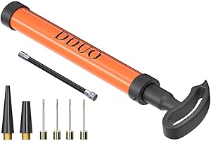 DDUO Tragbare Ballpumpe, Luftpumpe mit Nadel, Düse, Verlängerungsschlauch für Basketbälle, Fußball, Volleyball, Wasserball, Rugby, Übung, aufblasbare Bälle